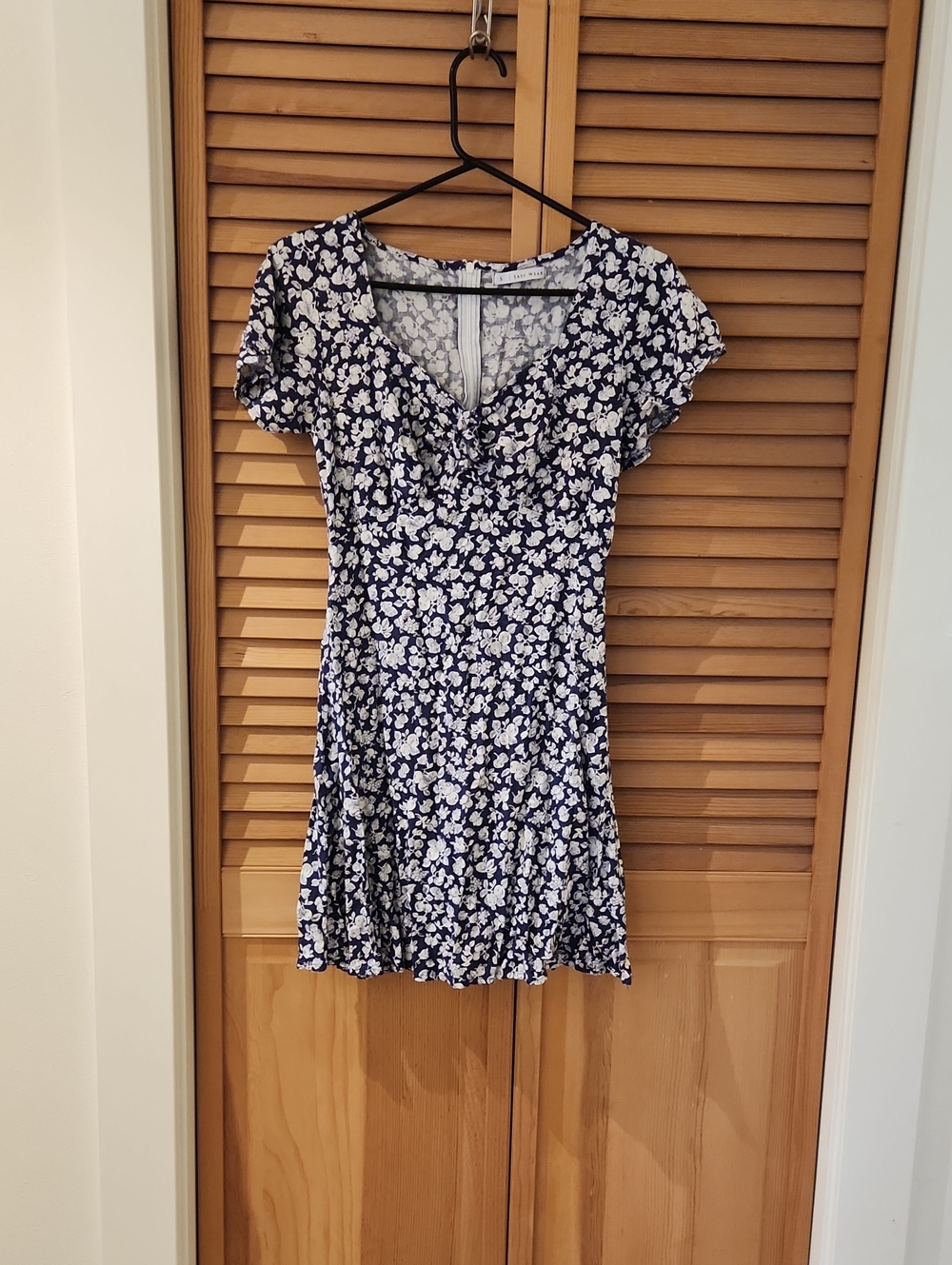 Easy Wear Dress Small Blue Floral Fruit